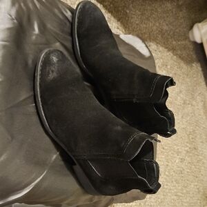 Born Black Suede Ankle Booties